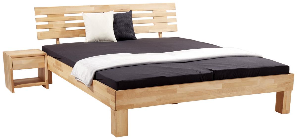 Bett Elisabeth - Kernbuche, KONVENTIONELL, Holz (160/200cm)