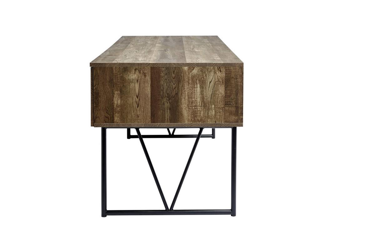 Schreibtisch Rokk S 16 - Eichefarben/Anthrazit, Design, Holzwerkstoff/Metall (160/73/77,5cm)