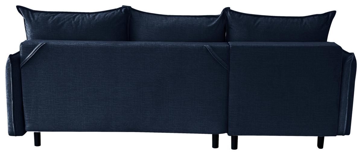 Ecksofa Melody - Blau/Schwarz, Design, Textil (170/235cm) - MID.YOU