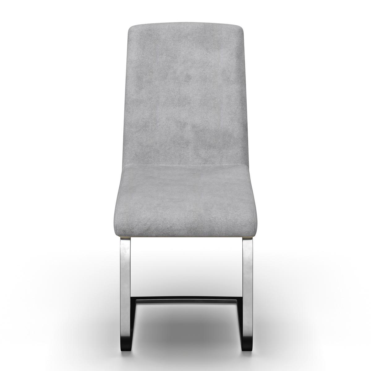 Stolička s pružným podnožím NUBIA - sivá/farba duba, Modern, kov/drevo (44/90/59cm) - Bessagi Home