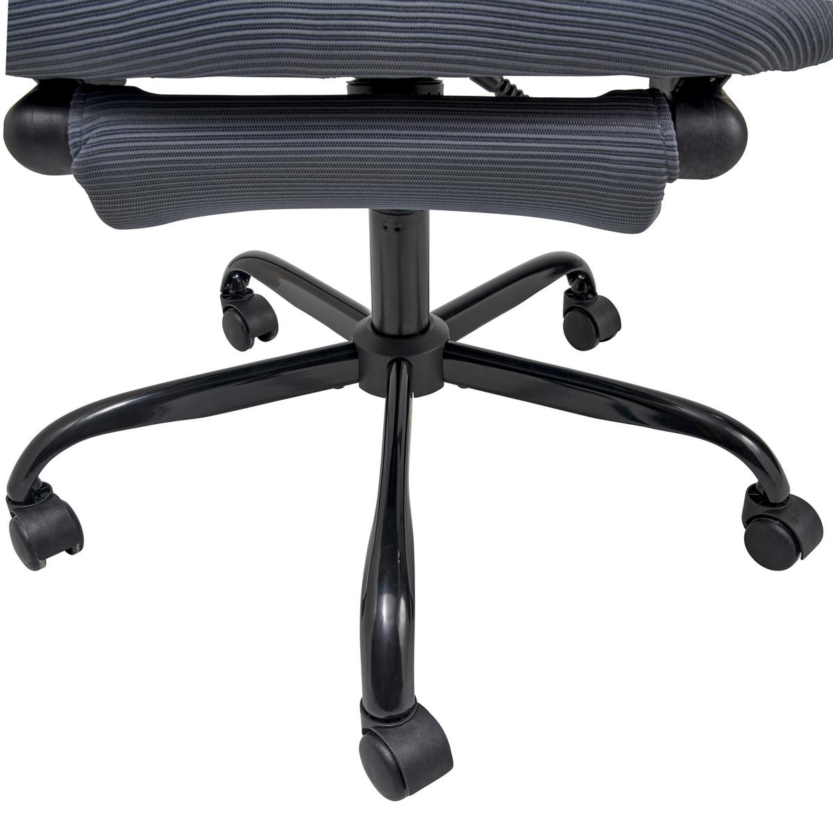 Drehstuhl Parma - Schwarz/Grau, MODERN, Kunststoff/Textil (65/115-123/68cm) - Livetastic