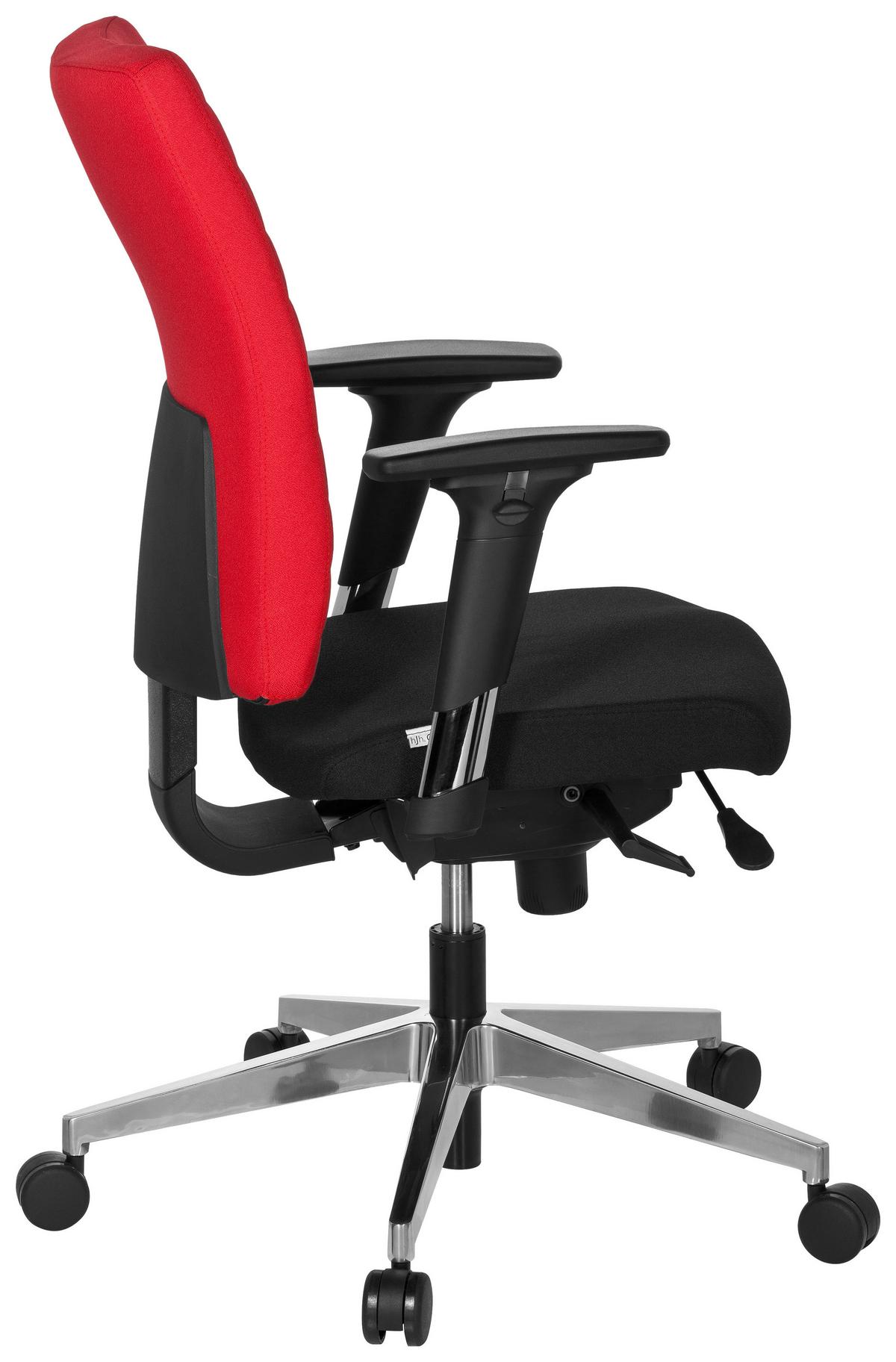 Drehstuhl Pro-Tec 350 Rot/Schwarz - Chromfarben/Rot, MODERN, Kunststoff/Textil (57/123/45cm) - MID.YOU