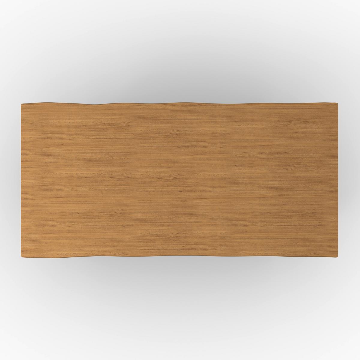 Jídelní stůl YOLA 200x100 - barvy dubu, Moderní, kov/dřevo (200/100/76cm) - Bessagi Home