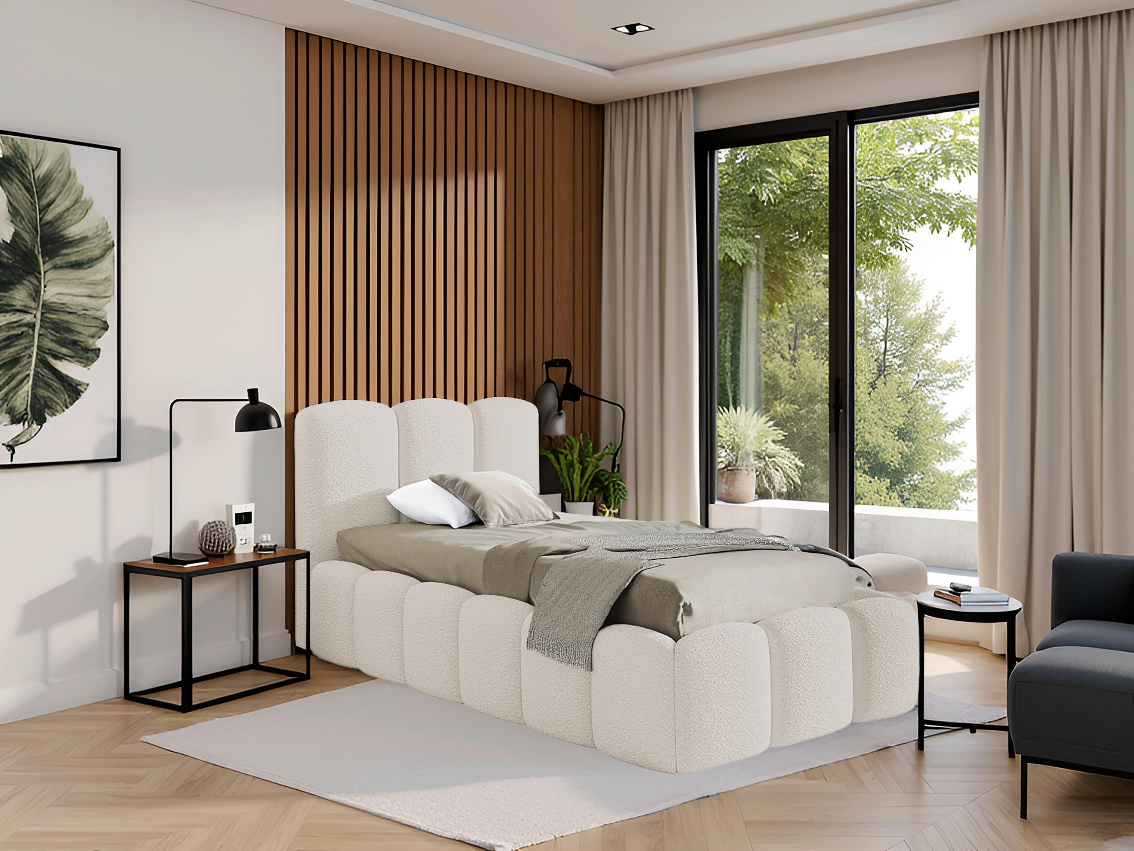 Polsterbett Artamide Perlmutt Lf:120x200cm - Perlmutt, MODERN, Holz/Textil (120/200cm) - Livetastic