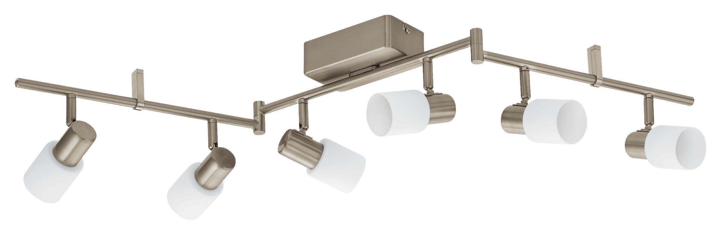 LED-Spotleuchte Taberno - Weiß/Nickelfarben, MODERN, Glas/Metall (9/105cm)