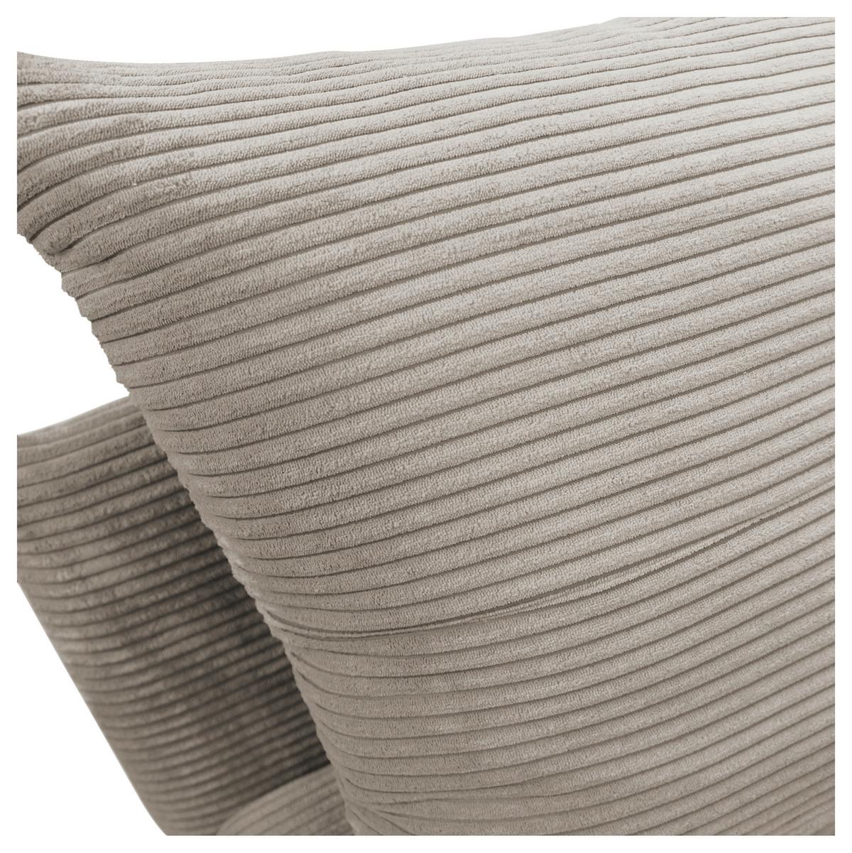 2-Sitzer-Sofa Yellow Mit Schlaffunktion Taupe Cord - Taupe/Schwarz, Design, Textil (154/93/85cm) - MID.YOU