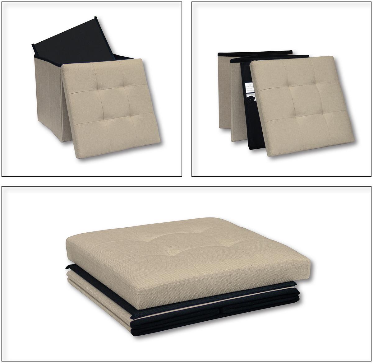 Sitzbox Boxas Creme B: 38 cm - Creme, Basics, Holzwerkstoff/Kunststoff (38/38/38cm) - MID.YOU