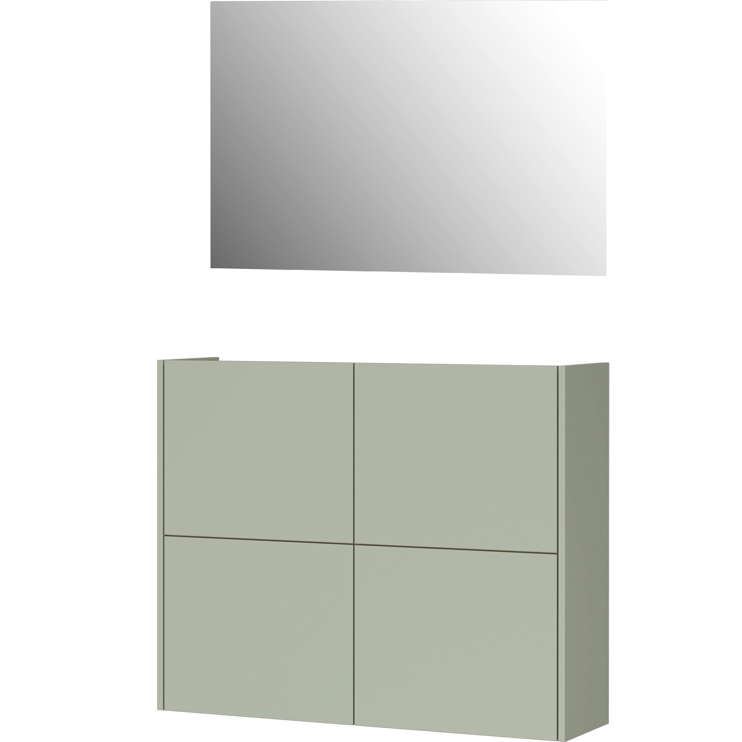 Garderobe Gw-Binetto Grün/Eichefarben B: 200 cm - Eichefarben/Grün, Design, Holzwerkstoff (200/79/27cm) - Livetastic