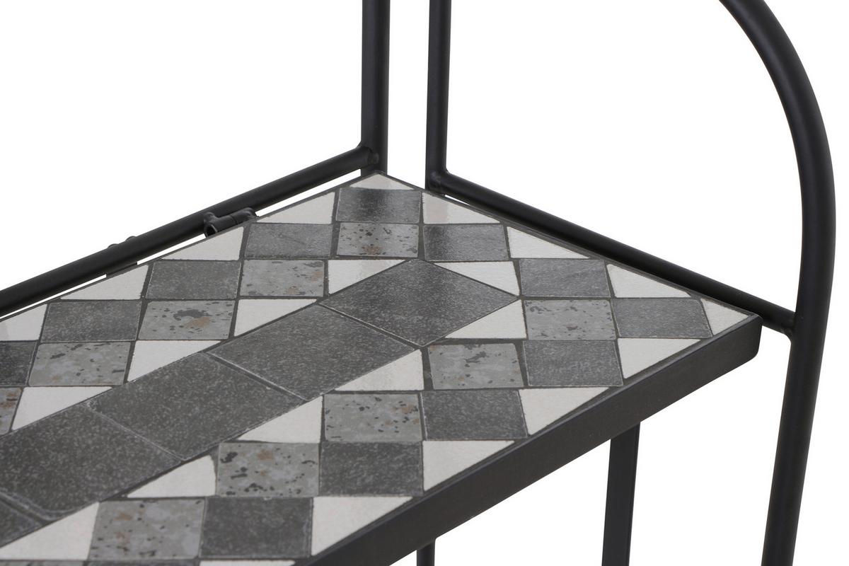 Pflanztisch J53786 - Schwarz, KONVENTIONELL, Keramik/Metall (62/142/29cm) - Siena Garden