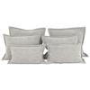 Zierkissenset Chenille Hellgrau 6-Teilig - Hellgrau, MODERN, Textil (70-50/60-25/10cm) - MID.YOU