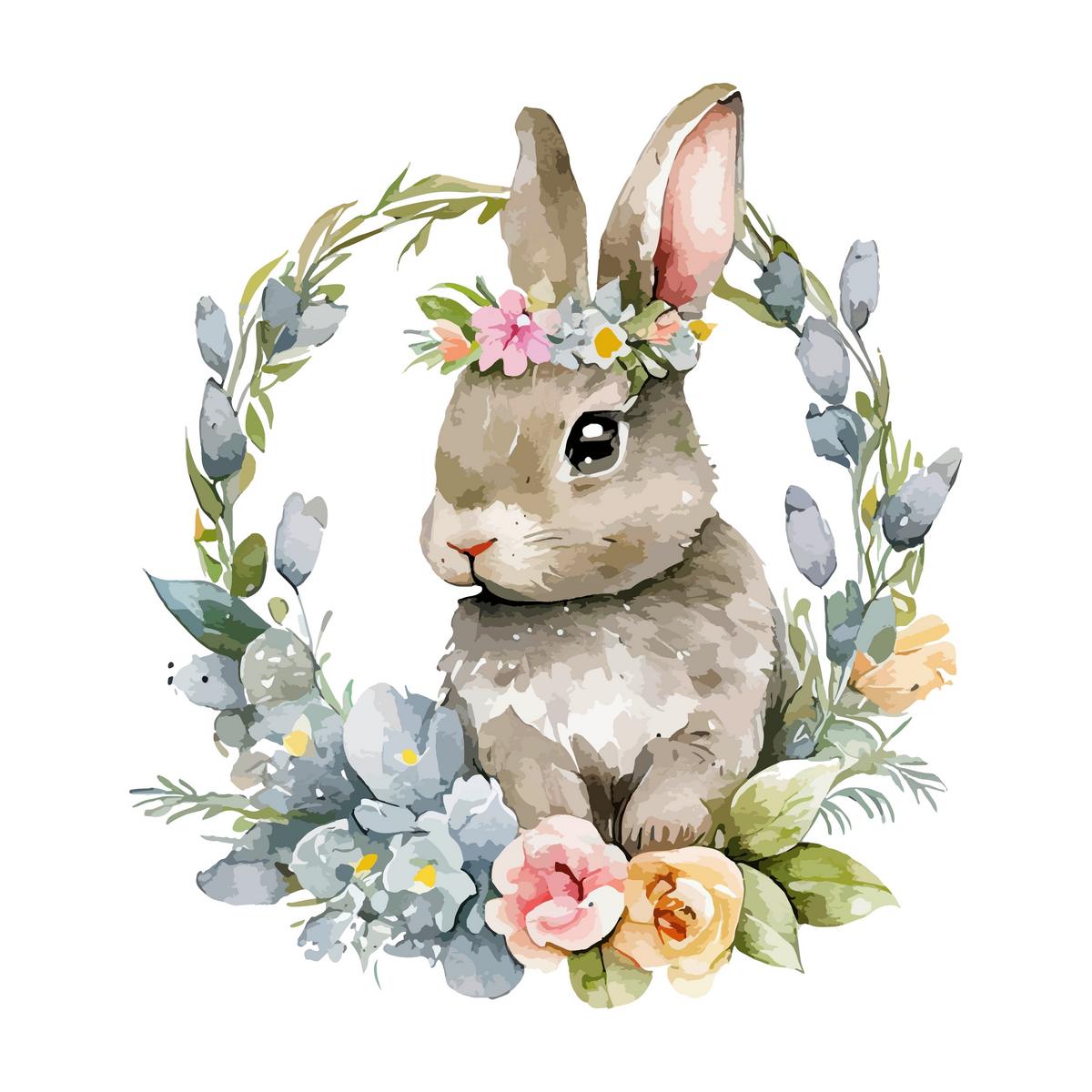 Serviette Bunny - Weiß, Design, Papier (33/33cm)