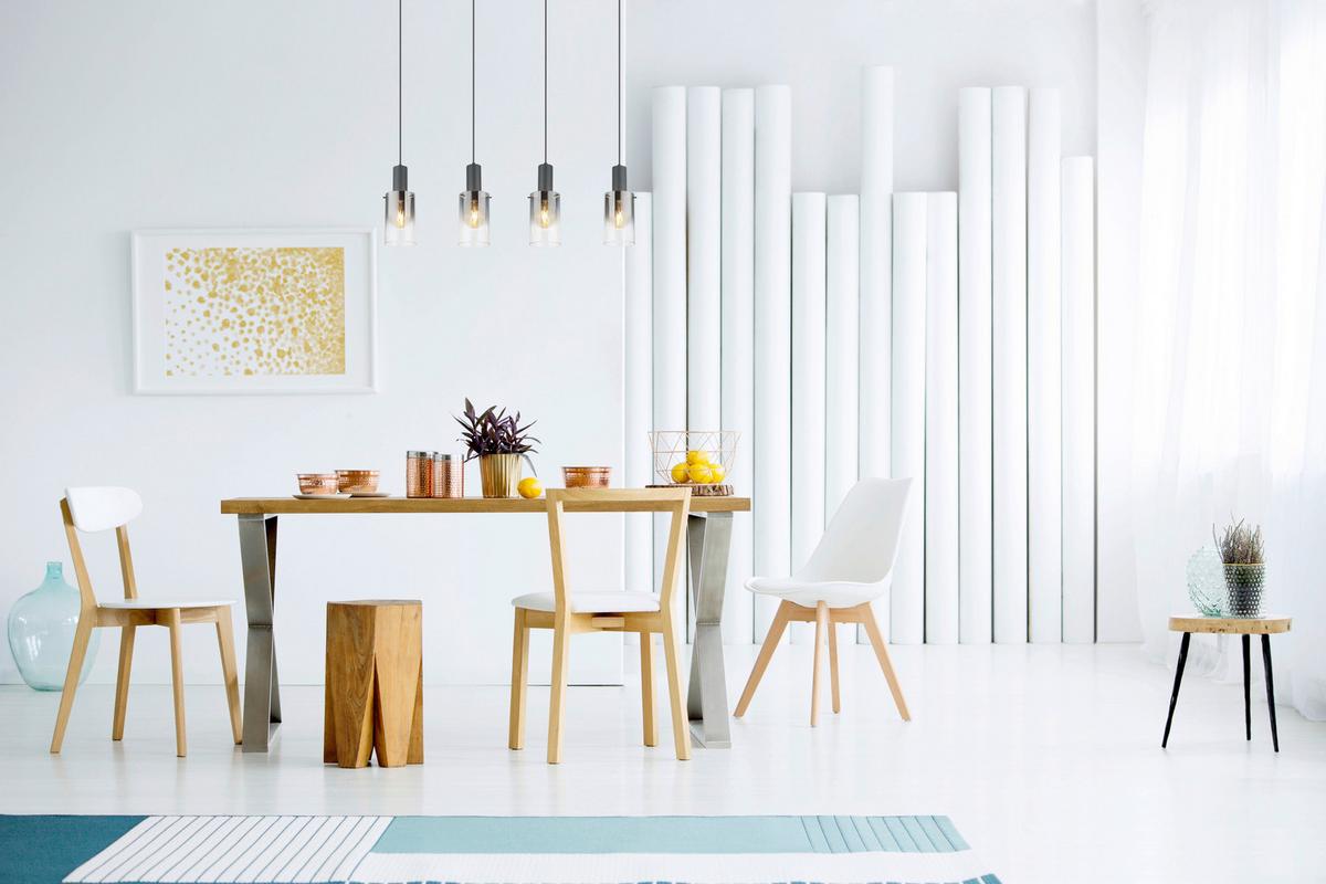 ZÁVESNÉ SVIETIDLO FLORENTINA - číra/čierna, Design, kov/plast (102.5/12,5/150cm) - Globo