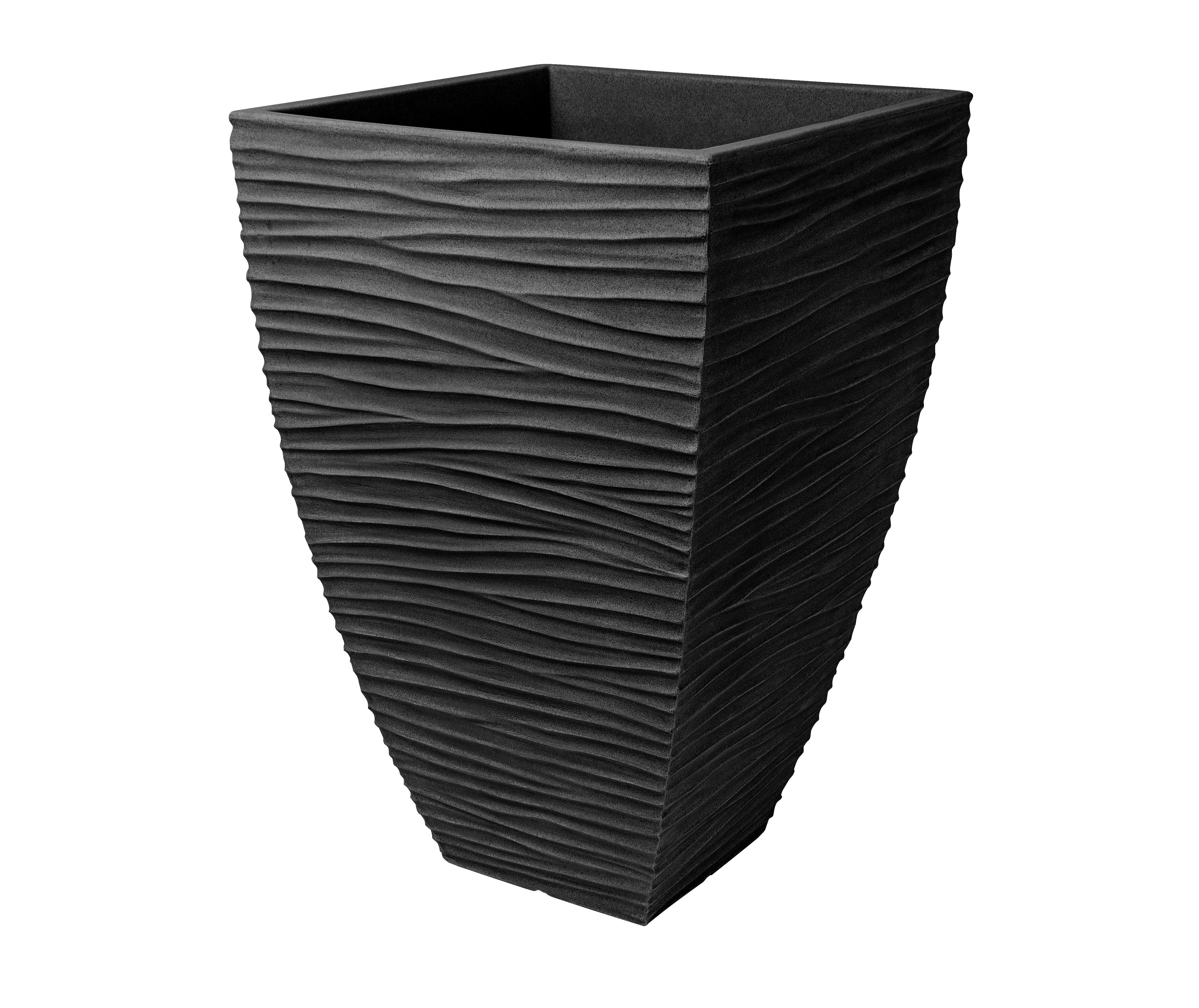 Virágkaspó Sylt - antracit, Konventionell, műanyag (40/40/60cm) - Luca Bessoni