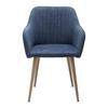 Židle S Podroučkami Nicola - Modrá - modrá/přírodní barvy, Moderní, kov/dřevo (58/82,5/62cm) - PBJ