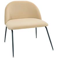 Besucherstuhl Velvo Samt Beige Bis 120 Kg - Beige/Schwarz, Basics, Textil/Metall (72/80/65cm) - MID.YOU