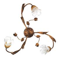 Deckenleuchte 4984/Pl3 - Bronzefarben, KONVENTIONELL, Glas/Metall (63/20cm)