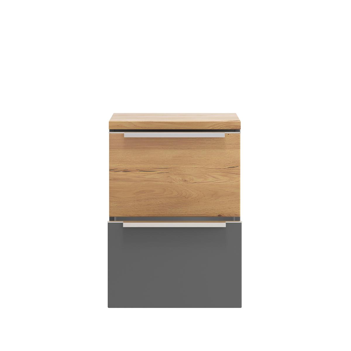 UNTERSCHRANK Verona Grau/Wildeiche B: 40cm - Wildeiche/Grau, Trend, Holzwerkstoff (40/54/35cm) - Held