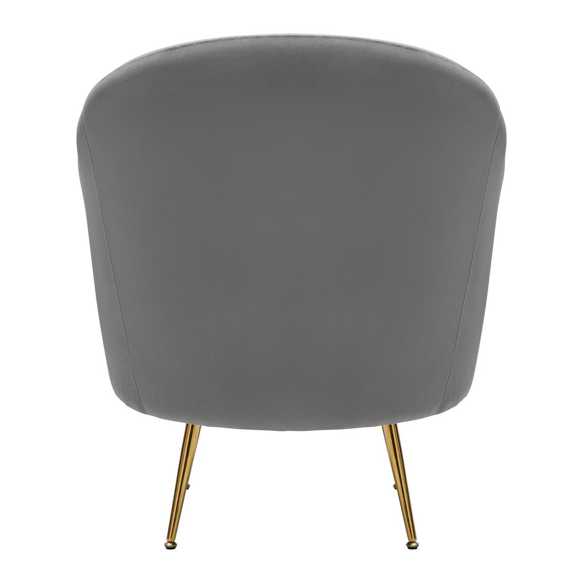 Křeslo LOU šedé - šedá/barvy zlata, Moderní, kov/textil (80/92/75cm) - PBJ