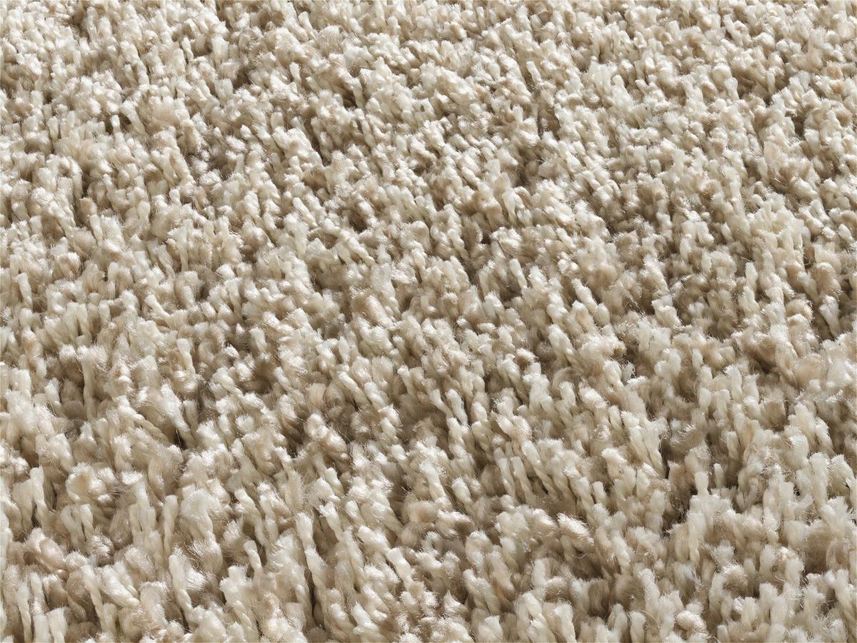 Hochflorteppich Fashion Shaggy Beige Rund Ø 150 cm - Beige, KONVENTIONELL, Textil (150cm) - Novel