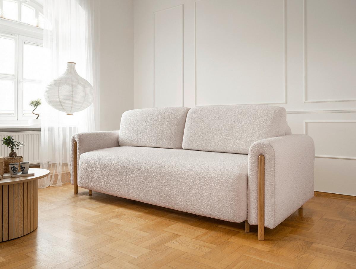 Schlafsofa Arcadova Beige B: 244cm - Eichefarben/Beige, Design, Textil (244/97/97cm) - MID.YOU