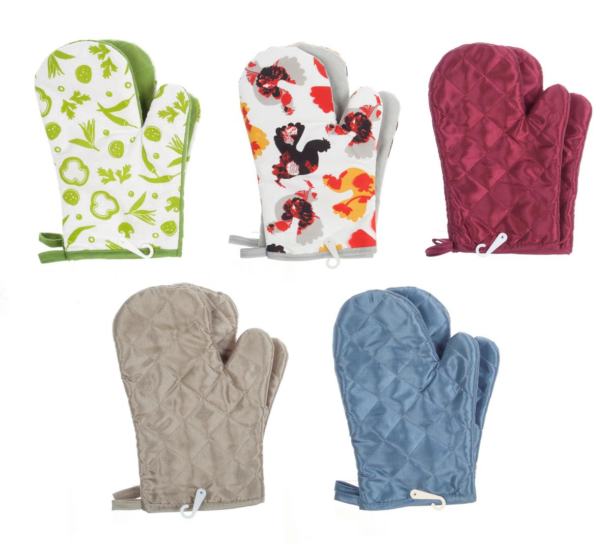 Rukavice do trouby BASIC 27X17 CM - vícebarevná, Basics, textil (17/27/1,4cm)