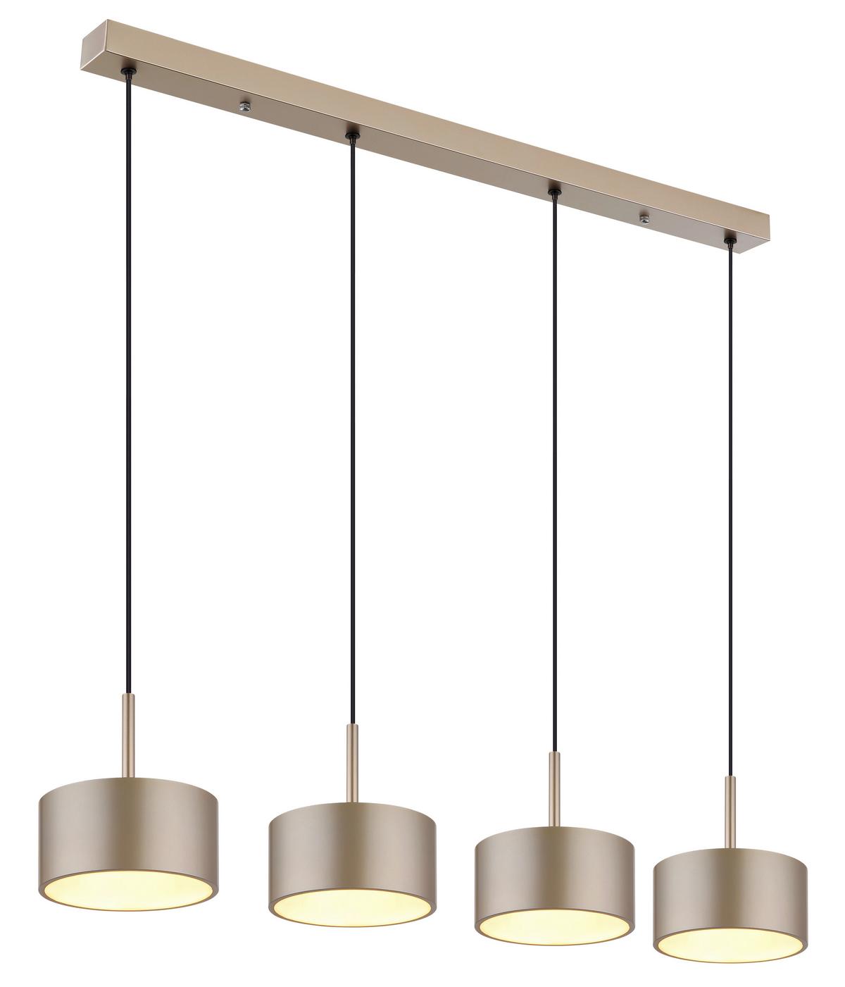 Led-hängeleuchte 3000k, 40w, 5100lm - Champagner/Transparent, Design, Kunststoff/Metall (86/15/150cm) - Globo