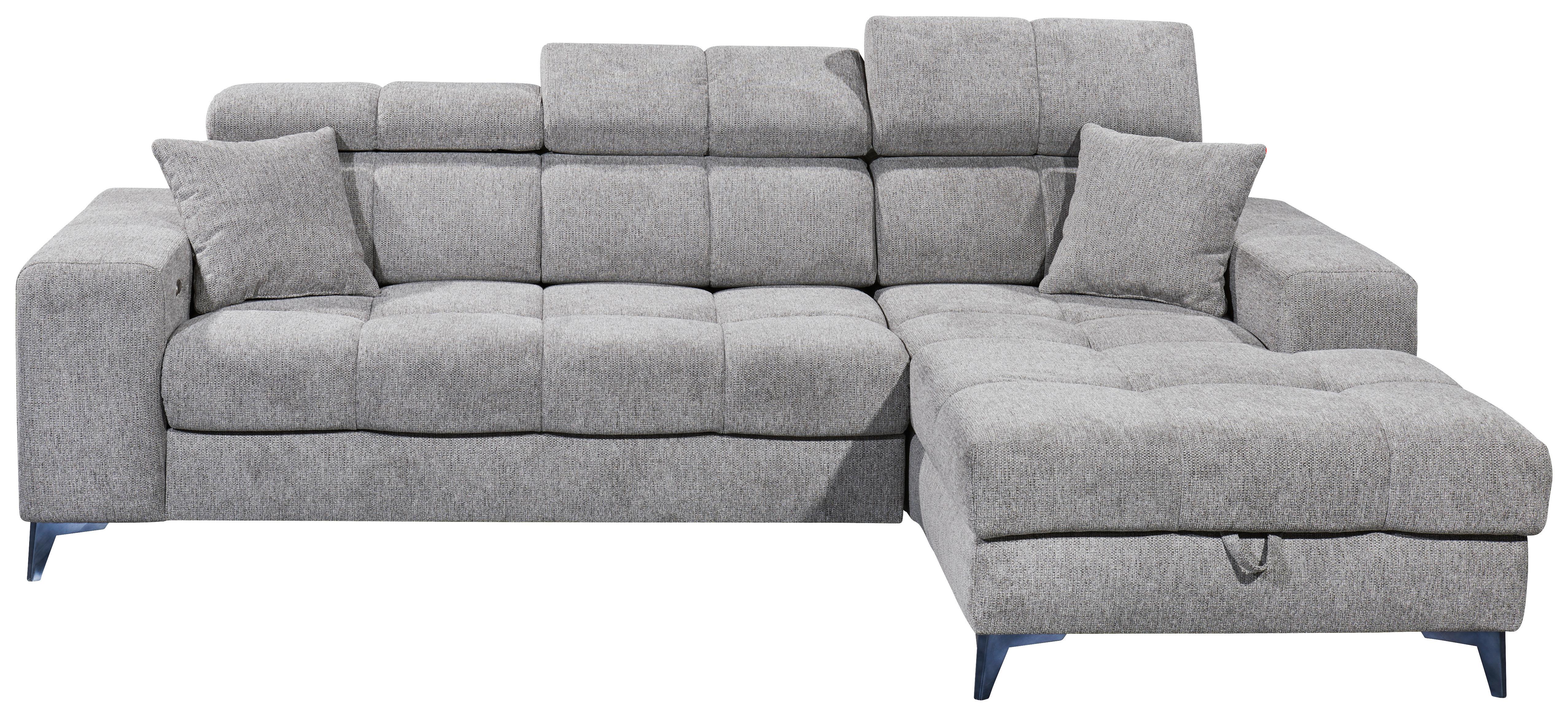Ecksofa Sydney Taupe S: 268/172 cm - Taupe/Schwarz, KONVENTIONELL, Textil (268/172cm) - MID.YOU