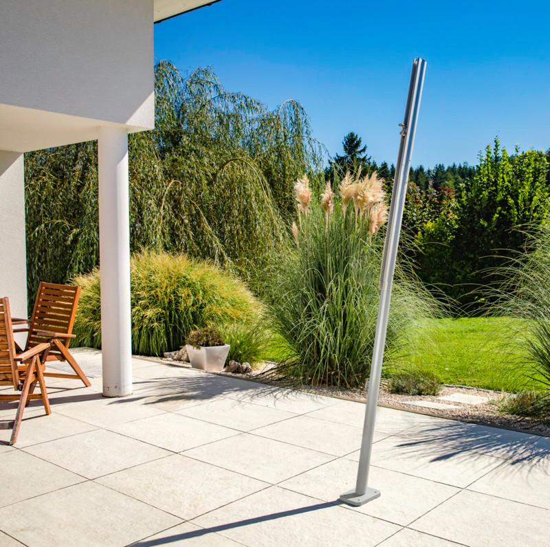 Sonnensegelmast Premium Alufarben