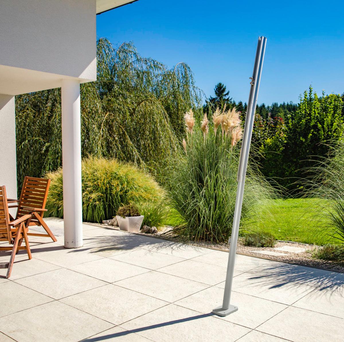 Sonnensegelmast Premium Alufarben - Alufarben, Basics, Metall (6/242,5cm)
