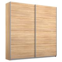 Skříň s posouvacími dveřmi BELLUNO 181 CM - Sonoma dub/barvy hliníku, Moderní, kov/kompozitní dřevo (181/210/62cm) - MID.YOU