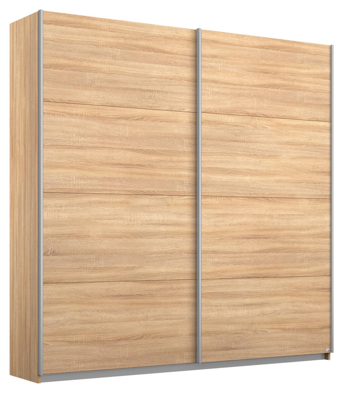 Skříň s posouvacími dveřmi BELLUNO 181 CM - Sonoma dub/barvy hliníku, Moderní, kov/kompozitní dřevo (181/210/62cm) - MID.YOU