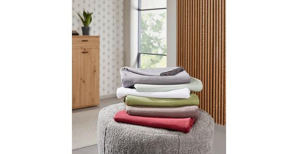 Tagesdecke Kamila 220x240 Cm Grau/weiß, Baumwolle - Weiß, KONVENTIONELL, Textil (200/200cm) - Ondega
