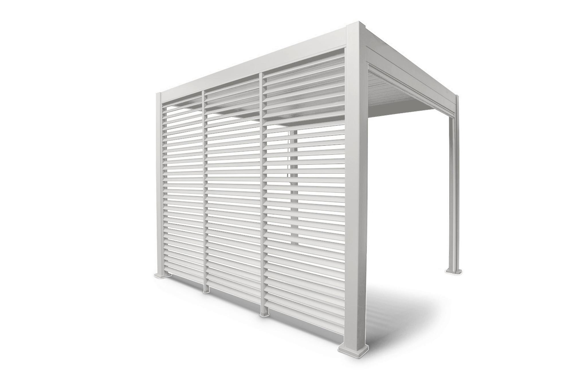 Lamellenteil Deluxe/Classic Weiss - Fix - Weiß, MODERN, Metall (123,5/240/10cm) - Gardenson
