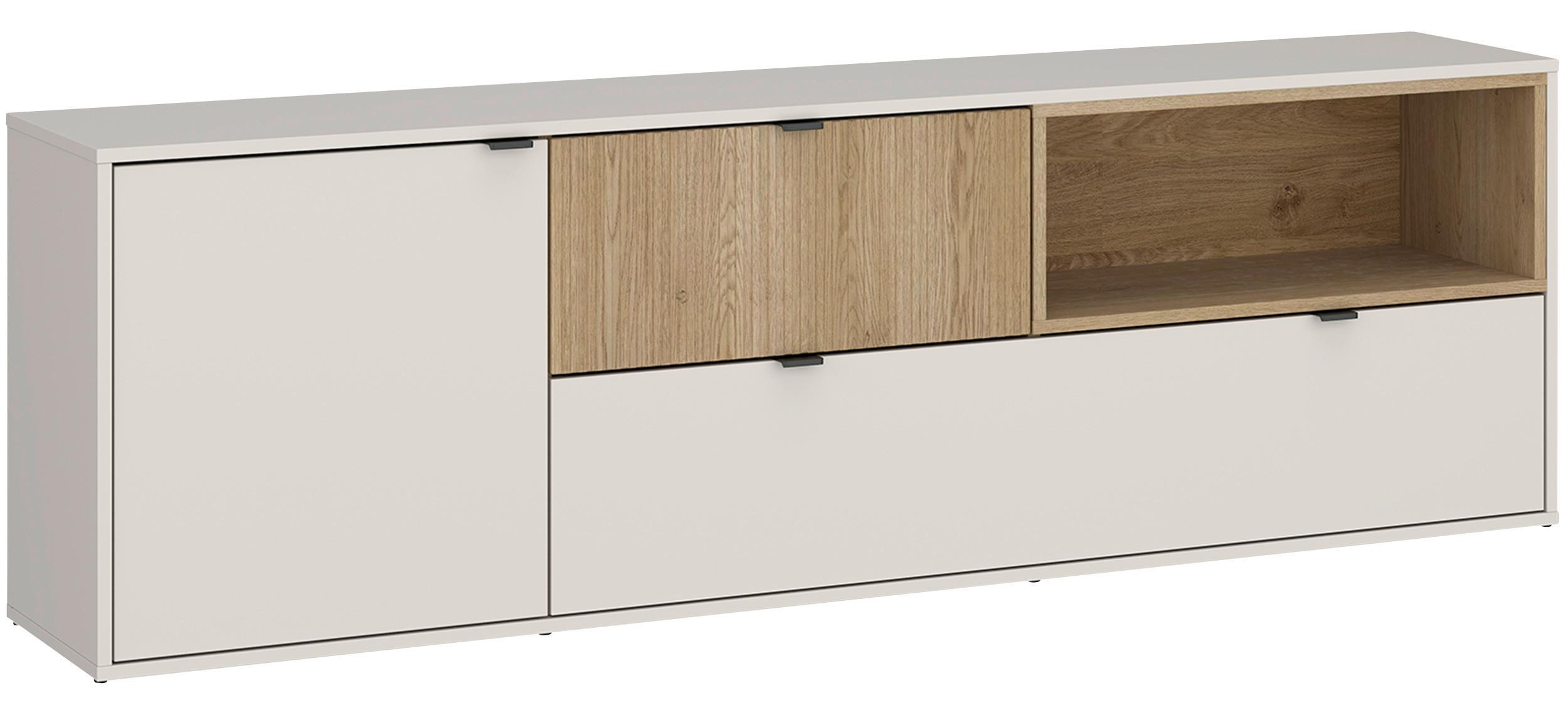 TV-Element Samm Eichefarben/Beige B: 183,6 cm - Eichefarben/Beige, Trend, Holzwerkstoff (183,6/59/40cm)