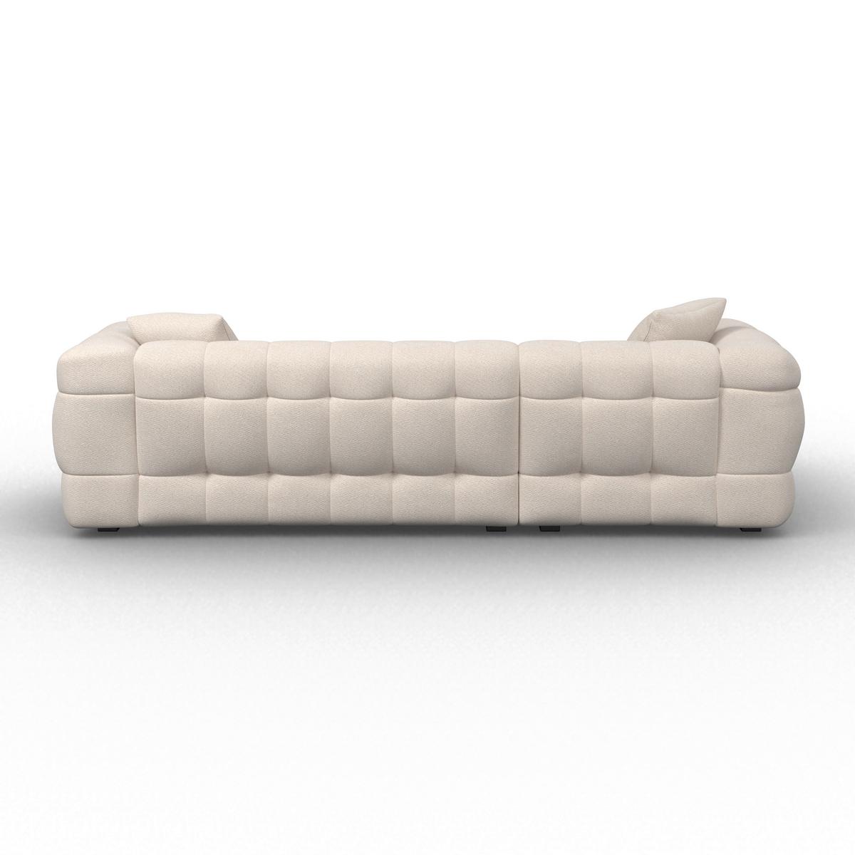 Sedacia súprava MAGDA, obojstranná, biele buklé - čierna/biela, Modern, drevo/textil (268/157cm) - Bessagi Home