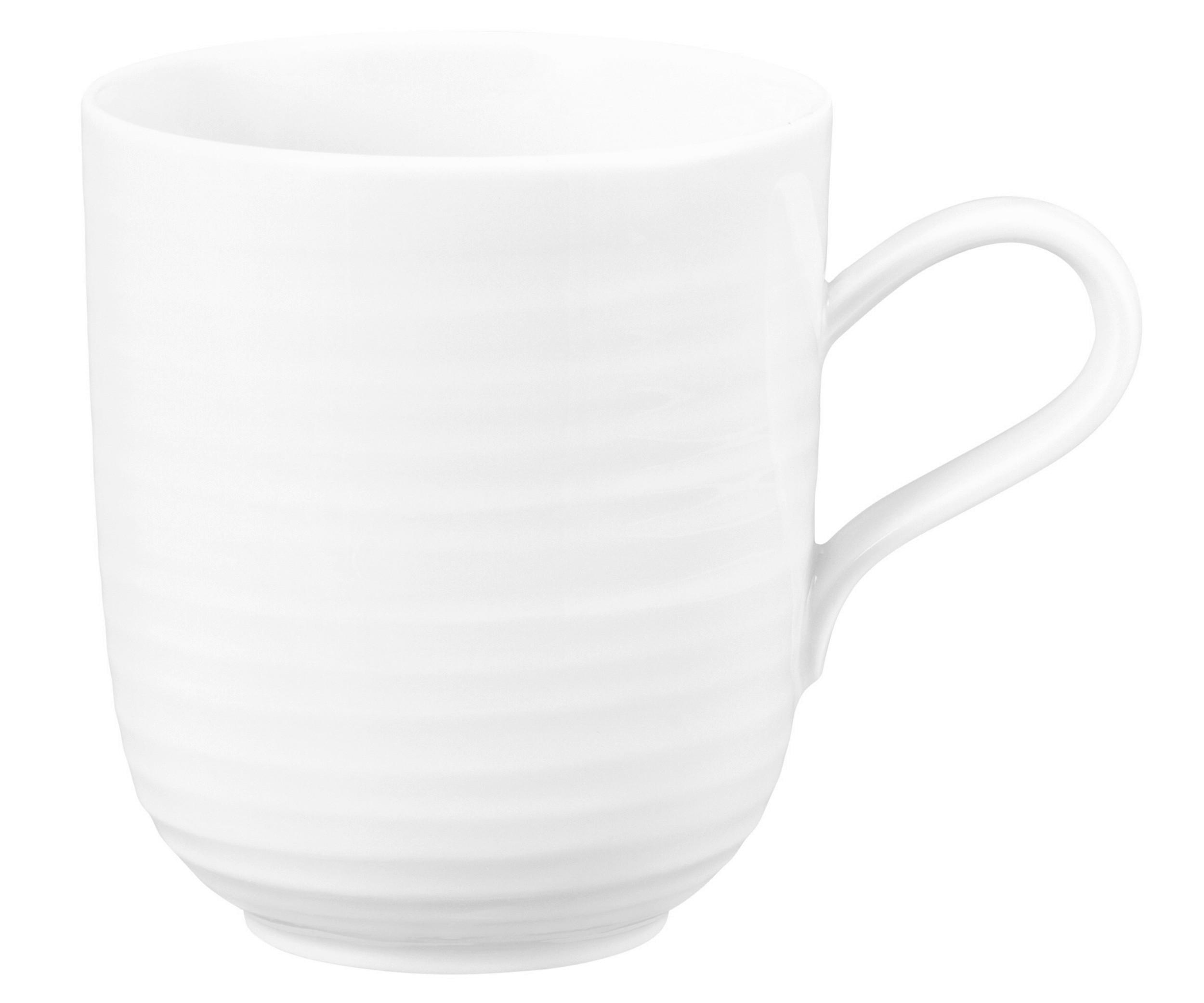 Kaffeebecher 400 ml Weiß Hochglanz Terra
