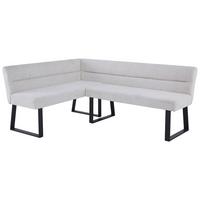 Eckbank Kea Beige, S: 150x190 cm - Beige/Schwarz, KONVENTIONELL, Textil/Metall (150/190cm) - MID.YOU