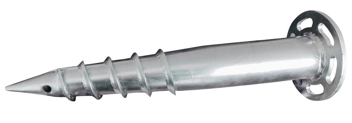 Fundament Erdanker Mit Gewinde - Silberfarben, Basics, Metall (16/50cm)