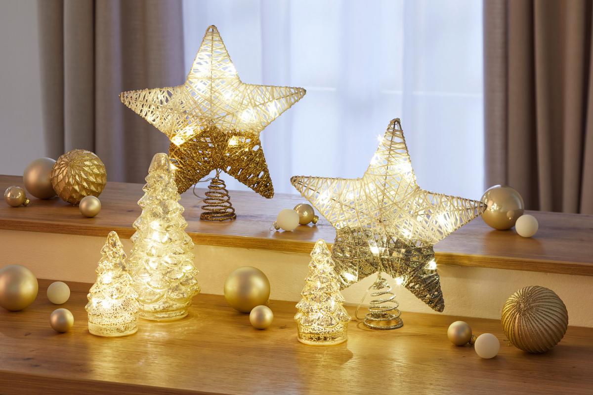 dekorační LED svítidlo ELEANORA, 3dílné - barvy zlata, Konvenční, sklo (9.5/21cm) - Modern Living