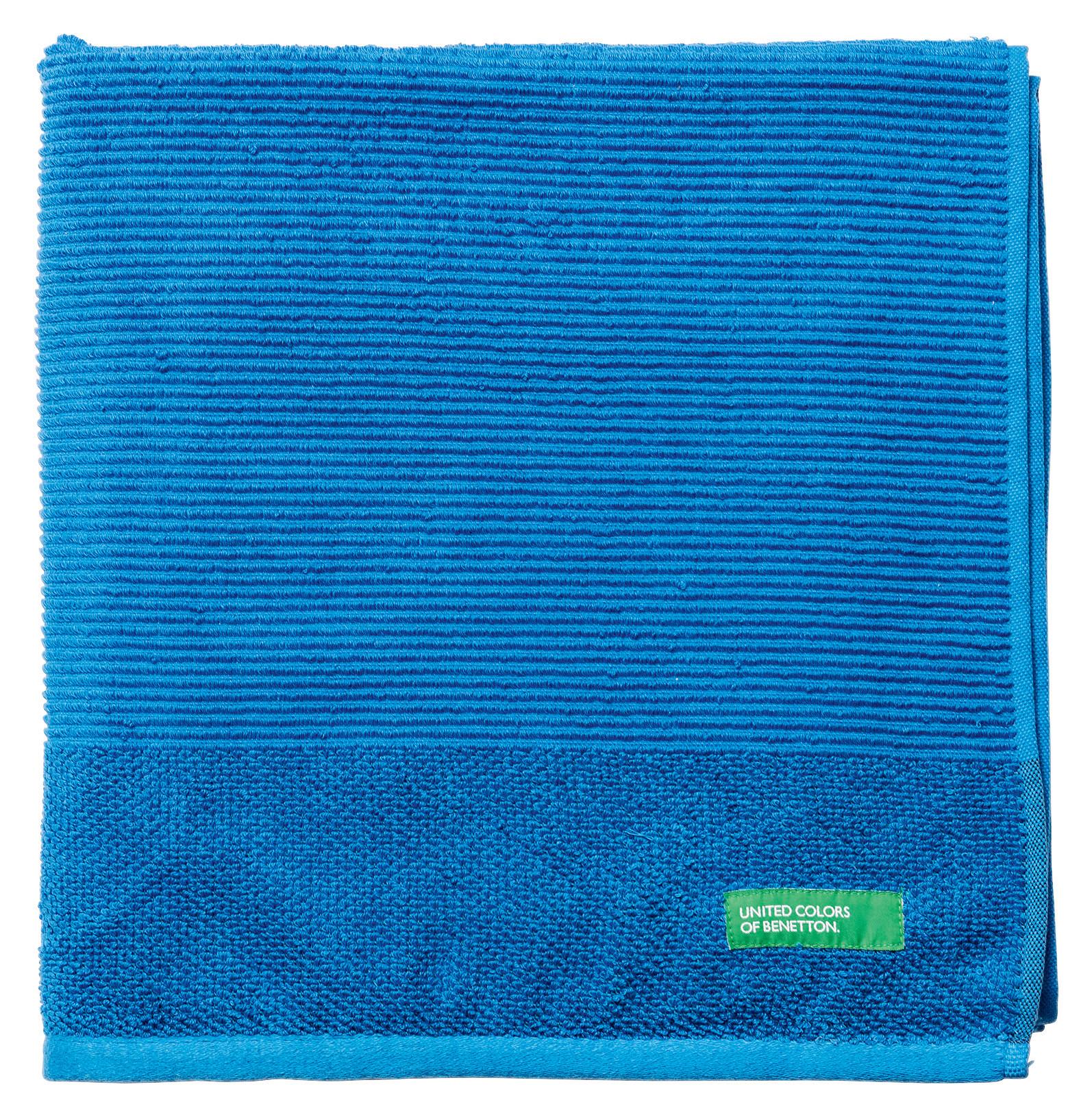 Handtuch Set Rainbow 3-Teilig Baumwolle Blau, 450 G/M2 - Blau, Basics, Textil - Benetton