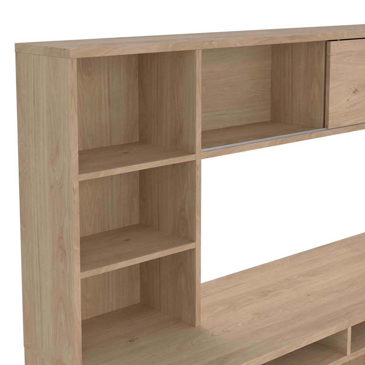 Schreibtisch Function Plus Eichefarben, L: 149 cm - Eichefarben, MODERN, Holzwerkstoff (149/48,2/156,2cm) - MID.YOU