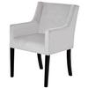 Armlehnstuhl Savik Kent Silber/Schwarz Gepolstert - Silberfarben/Schwarz, MODERN, Holz/Textil (58/62,5/88cm) - Livetastic