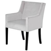 Armlehnstuhl Savik Kent Silber/Schwarz Gepolstert - Silberfarben/Schwarz, MODERN, Holz/Textil (58/62,5/88cm) - Livetastic