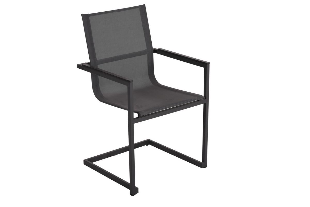 Gartenstuhl Sophia - Anthrazit/Grau, Basics, Kunststoff/Metall (50/56/90cm) - Gardenson