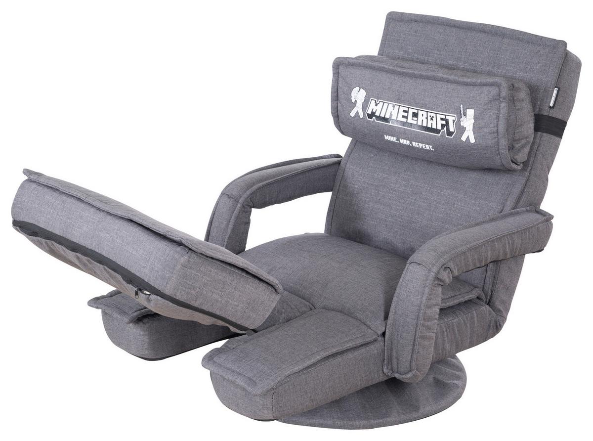 Polstersessel Mit Armlehnen Minecraft Stoffbezug Grau - Grau, MODERN, Textil/Metall (62/80/60cm) - Minecraft