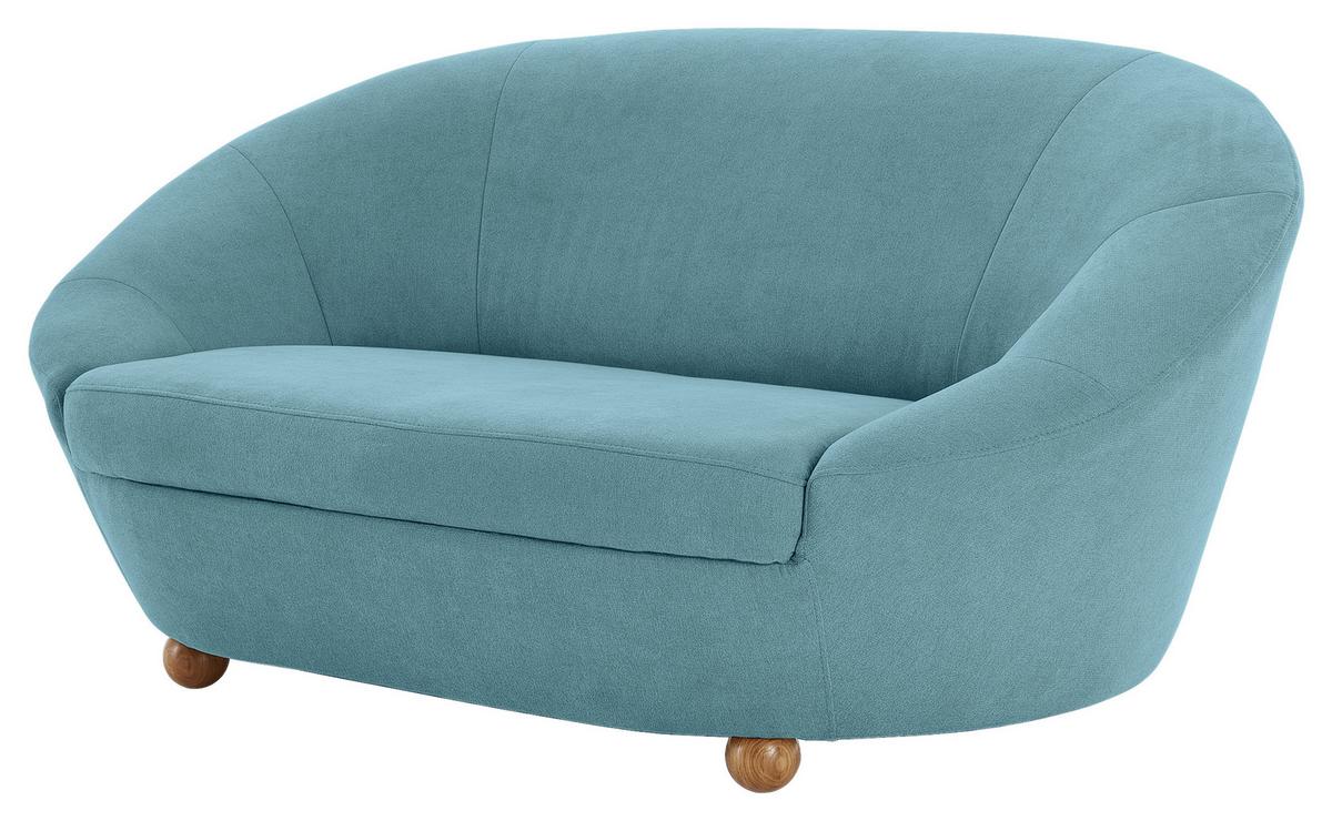 2-Sitzer-Sofa Looks Iv Türkis - Türkis/Eichefarben, Design, Textil (178/82/114cm) - LOOKS by W.Joop