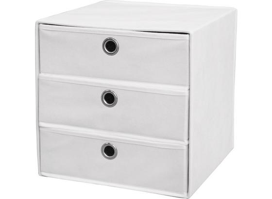 Schubladenbox Lisa - Weiß, MODERN, Textil/Metall (32/32/32cm) Schubladenbox Lisa - Weiß, MODERN, Textil/Metall (32/32/32cm)