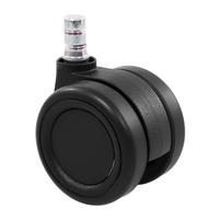 Bürostuhlrollen Rolo Color Schwarz Ø 6 Cm 5er-Set - Schwarz, Basics, Kunststoff/Metall (5/8,7/6cm) - MID.YOU