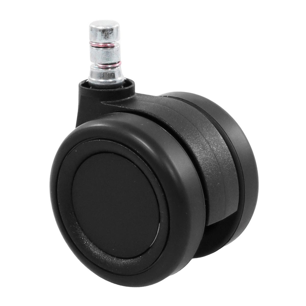 Bürostuhlrollen Rolo Color Schwarz Ø 6 Cm 5er-Set - Schwarz, Basics, Kunststoff/Metall (5/8,7/6cm) - MID.YOU