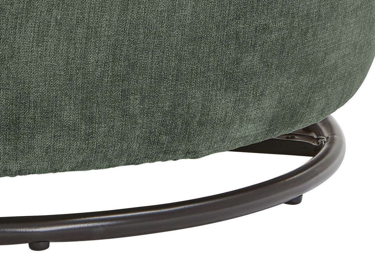 Sessel Boli Dunkelgrün B: 92 Cm - Dunkelgrün/Schwarz, Design, Textil (92/80/84cm) - Livetastic